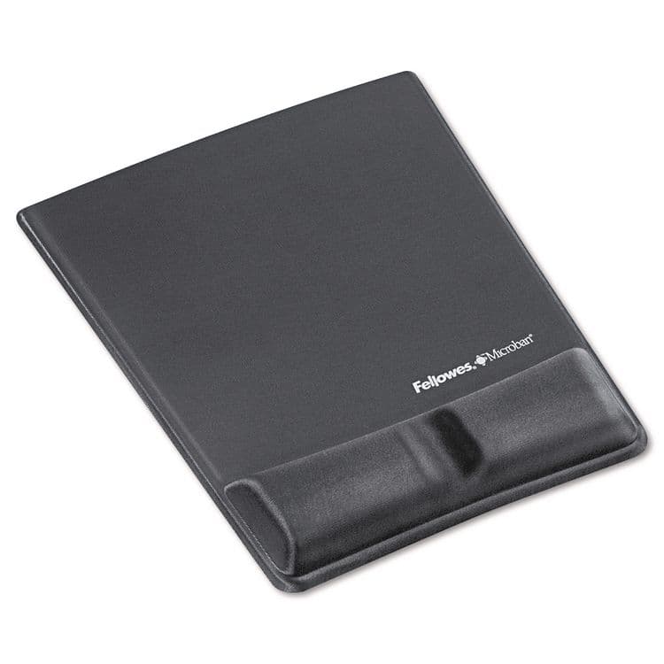 FELLOWES MFG. CO. Memory Foam Wrist Support with Attached Mouse Pad, 8.25 x 9.87, Graphite (FEL9184001)