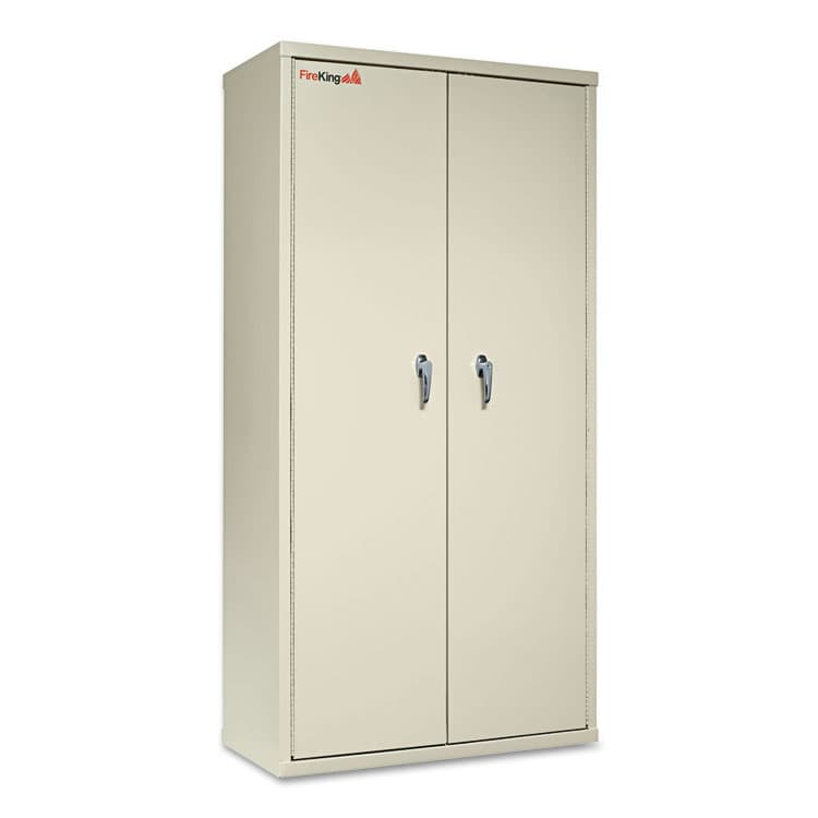 FIRE KING INTERNATIONAL Storage Cabinet, 36w x 19.25d x 72h, UL Listed 350 Degree, Parchment (FIRCF7236D) thumbnail 2