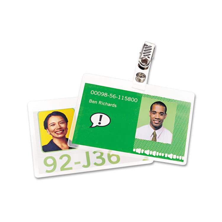 ACCO BRANDS, . SelfSeal Self-Adhesive Laminating Pouches and Single-Sided Sheets, 8 mil, 4.13" x 2.94", Gloss Clear, 10/Pack (GBC3745686) thumbnail 2