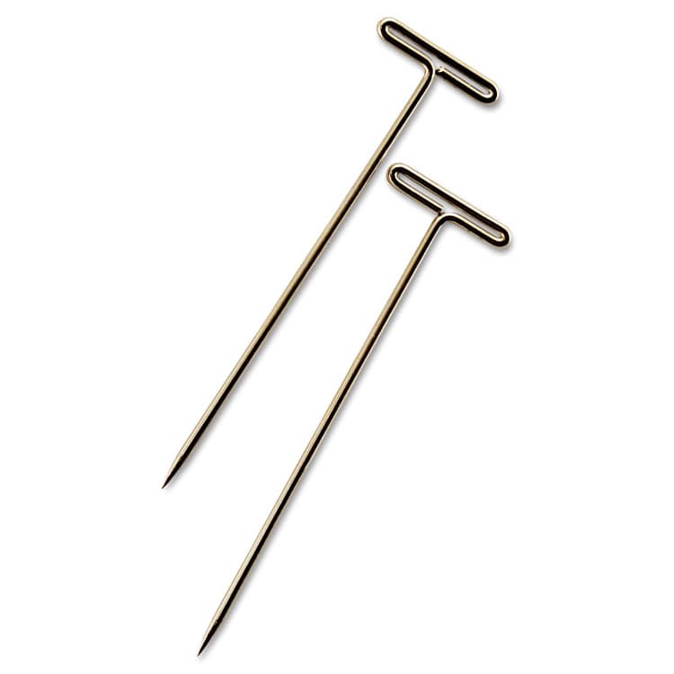 ADVANTUS CORPORATION T-Pins, Steel, Silver, 1.5", 100/Box (GEM87T)
