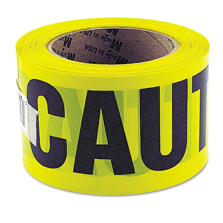 GREAT NECK SAW MFG. Caution Safety Tape, Non-Adhesive, 3" x 1,000 ft, Yellow (GNS10379)