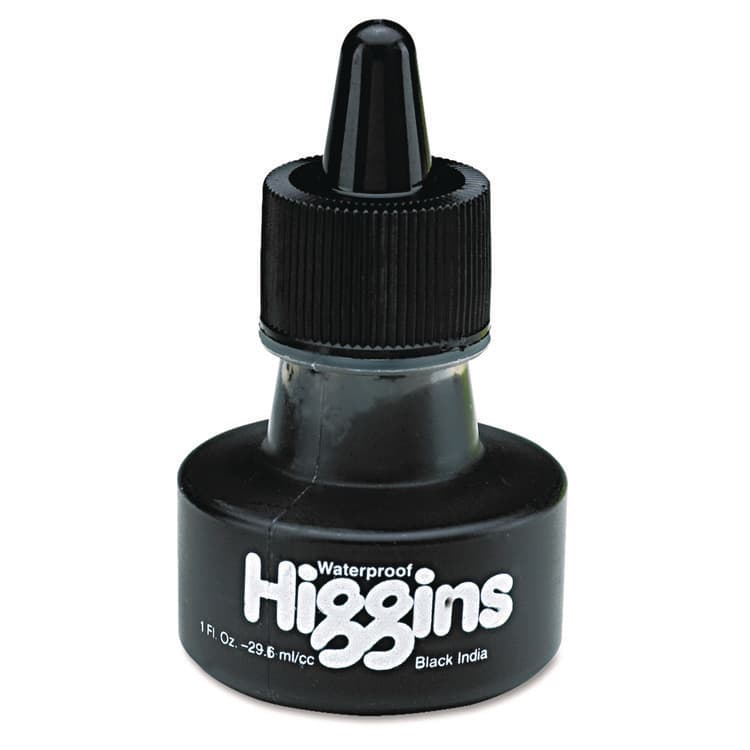 SANFORD Waterproof Pigmented Drawing Ink, 1 oz Bottle, Black (HIG44201)