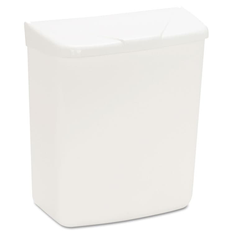 HOSPECO Wall Mount Sanitary Napkin Receptacle-PPC, 1 gal, PPC Plastic, White (HOS250201W) thumbnail 2