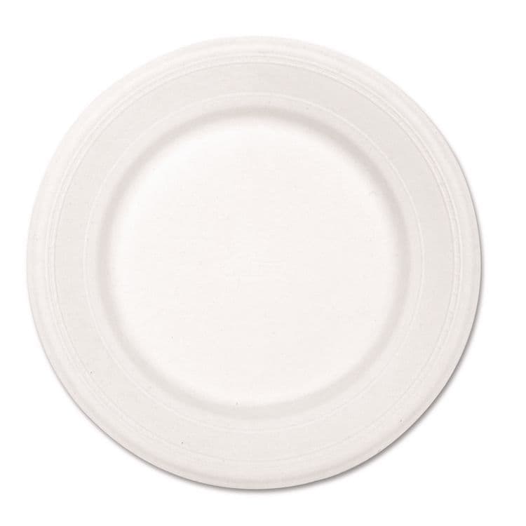 HUHTAMAKI Paper Dinnerware, Plate, 10.5" dia, White, 500/Carton (HUH21217)
