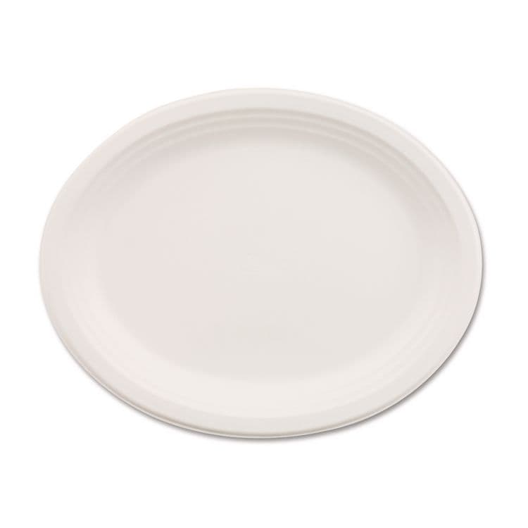 HUHTAMAKI Classic Paper Dinnerware, Platter, 9.75 x 12.5, White, 500/Carton (HUH21257CT)