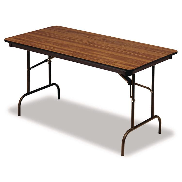 ICEBERG ENTERPRISES OfficeWorks Commercial Wood-Laminate Folding Table, Rectangular, 60" x 30" x 29", Oak (ICE55215)