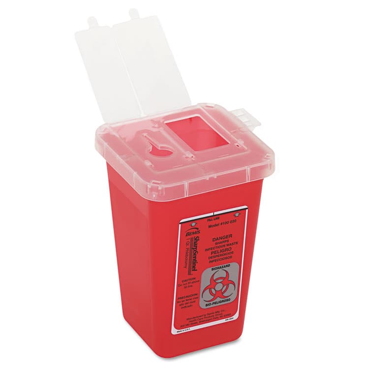 IMPACT PRODUCTS, LLC 1-Quart Sharps Container, Plastic, Red (IMP7350) thumbnail 2