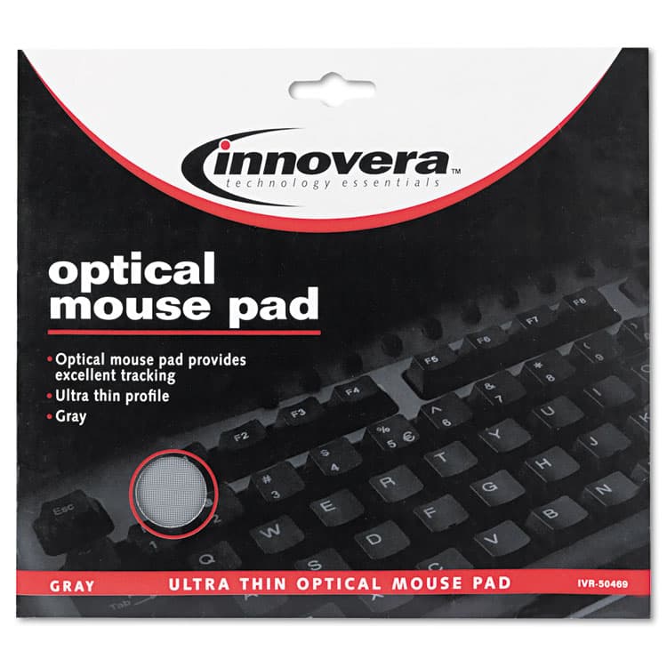 INNOVERA Ultra Slim Mouse Pad, 8.75 x 7, Gray (IVR50469) thumbnail 2