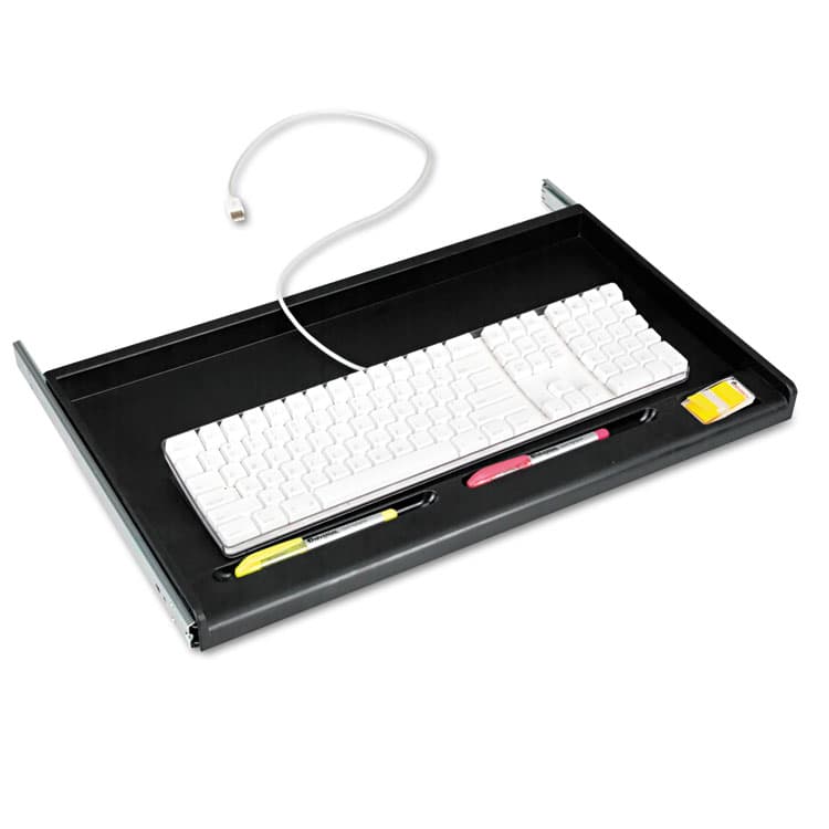 INNOVERA Standard Underdesk Keyboard Drawer, 21.38"w x 12.88"d, Black (IVR53010) thumbnail 3