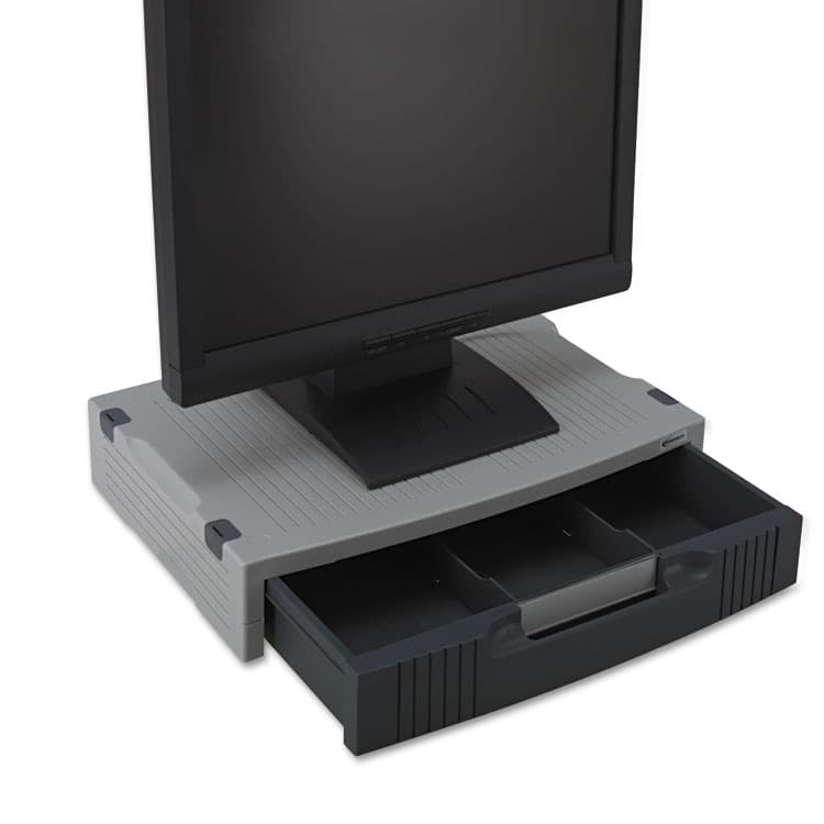INNOVERA Basic LCD Monitor/Printer Stand, 15" x 11" x 3", Charcoal Gray/Light Gray (IVR55000) thumbnail 4