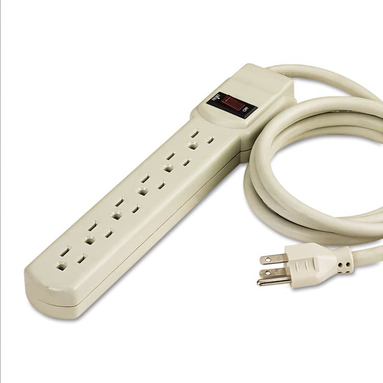 INNOVERA Power Strip, 6 Outlets, 4 ft Cord, Ivory (IVR73304) thumbnail 2