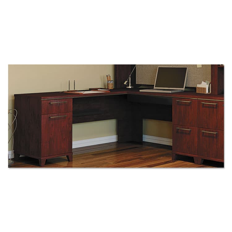 BUSH INDUSTRIES Enterprise Collection L-Desk Surface, 70.13" x 70.13" x 29.75", Harvest Cherry, (Box 2 of 2) (BSH2910CSA203) thumbnail 3
