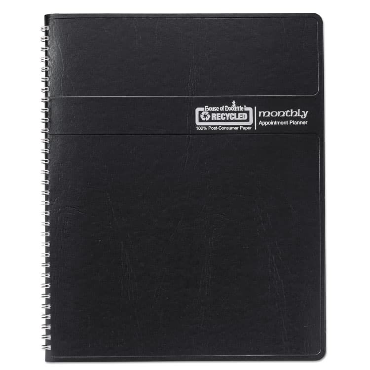 HOUSE OF DOOLITTLE 14-Month Recycled Ruled Monthly Planner, 8.75 x 6.78, Black Cover, 14-Month: Dec 2025 to Jan 2027 (HOD262602) thumbnail 4