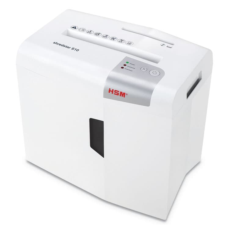 HSM OF AMERICA, LLC shredstar S10 Strip-Cut Shredder, 10 Manual Sheet Capacity (HSM1042W)
