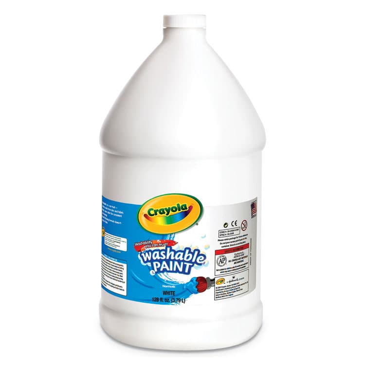 BINNEY & SMITH / CRAYOLA Washable Paint, White, 1 gal Bottle (CYO542128053)