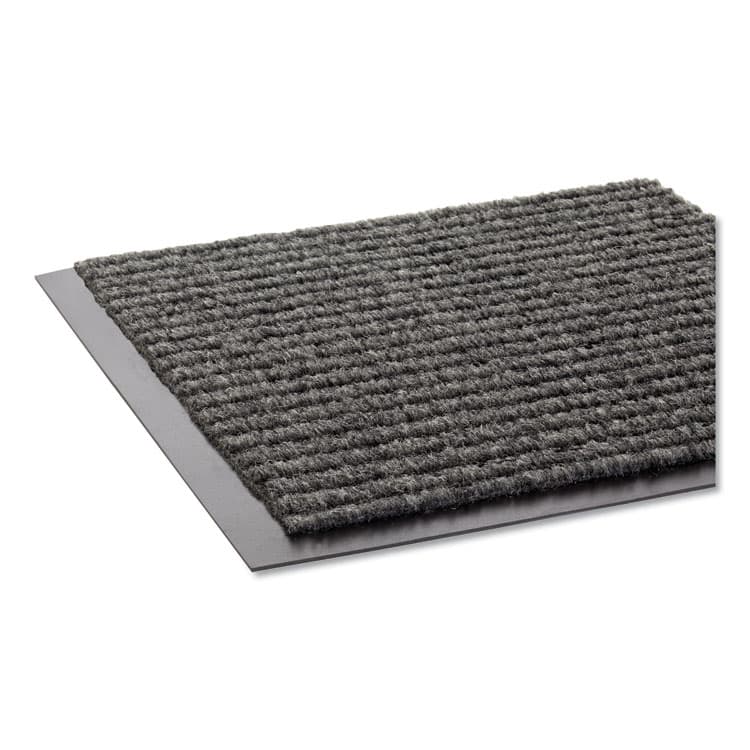 CROWN MATS & MATTING Needle-Rib Wiper/Scraper Mat, Rectangular, Gray Ribbed Surface, 48" x 72" (CWNNR0046GY)