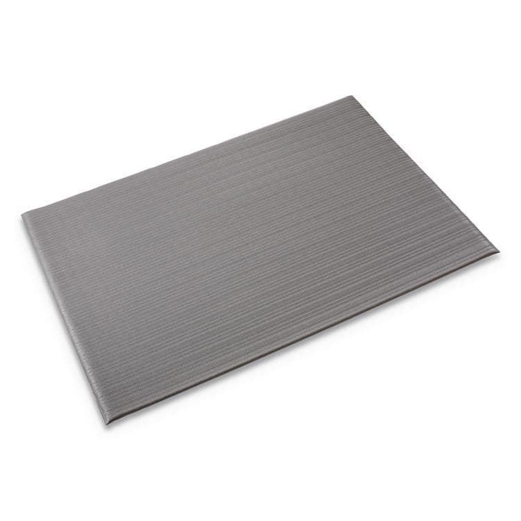 CROWN MATS & MATTING Ribbed Vinyl Anti-Fatigue Mat, Rectangular, Gray Ribbed Surface, 27" x 36" (CWNFJS736GY)