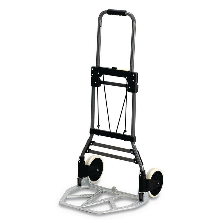 SAFCO PRODUCTS Stow-Away Collapsible Medium Hand Truck, 275 lb Capacity, 19 x 17.75 x 38.75, Aluminum (SAF4062)