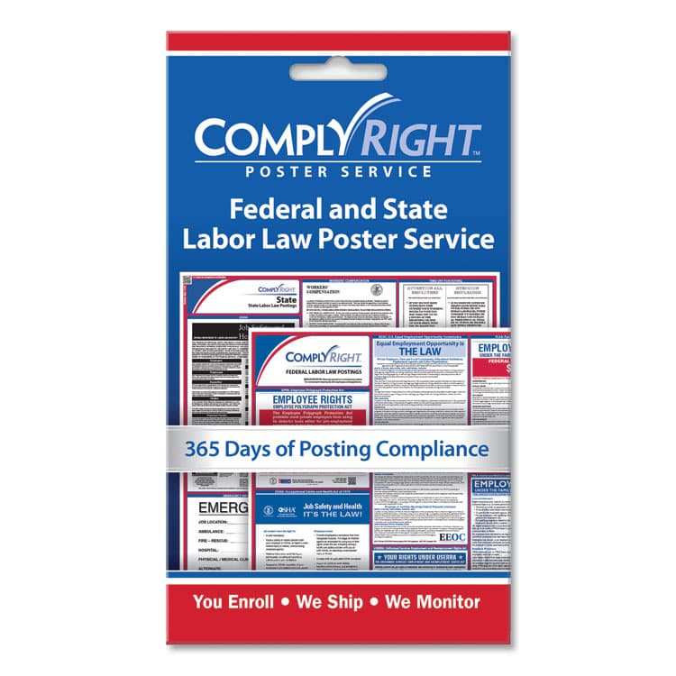 COSCO Labor Law Poster Service, "State/Federal Labor Law", 4 x 7 (COS098433)