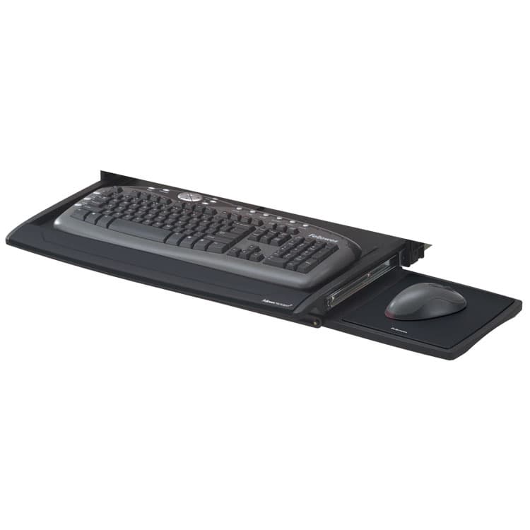 FELLOWES MFG. CO. Deluxe Keyboard Drawer, 20.5w x 11.13d, Black (FEL8031207)