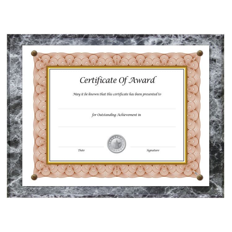 NU-DELL MANUFACTURING Award-A-Plaque Document Holder, Acrylic/Plastic, 10.5 x 13, Black (NUD18815M)
