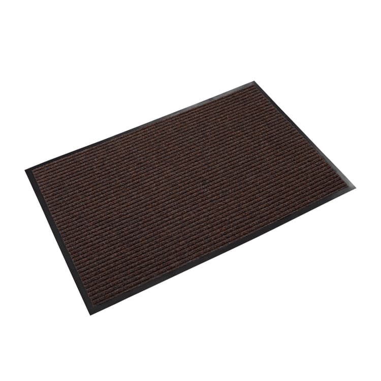CROWN MATS & MATTING Needle-Rib Wiper/Scraper Mat, Rectangular, Brown Ribbed Surface, 36" x 60" (CWNNR0035BR)