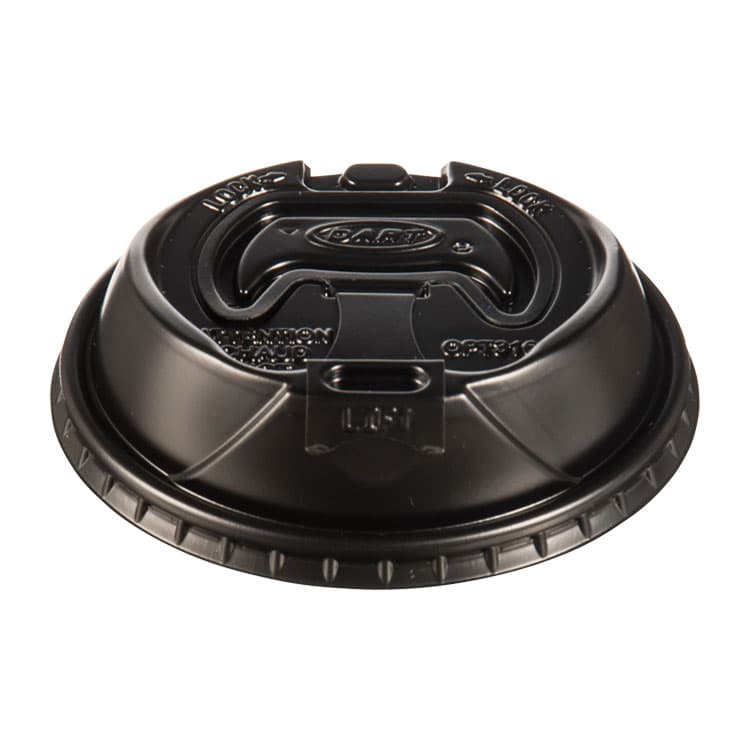 DART Optima Reclosable Lids for Hot Paper Cups, Fits 10 oz to 24 oz Hot Cups, Plastic, Black, 1,000/Carton (SCCOPT316B)