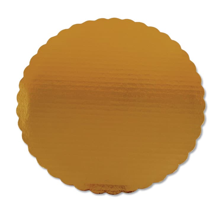 SOUTHERN CHAMPION TRAY Gold Cake Circles, Double Wall Construction, 14" Diameter, Gold, Paper, 50/Carton (SCH1630)