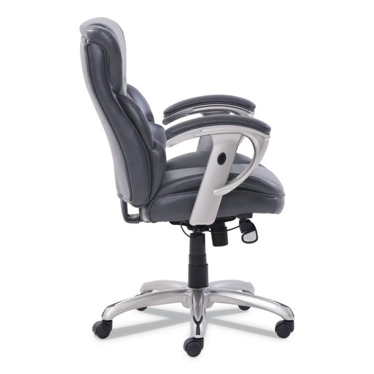 LF PRODUCTS PTE LTD Emerson Task Chair, Supports Up to 300 lb, 18.75" to 21.75" Seat Height, Gray Seat/Back, Silver Base (SRJ49711GRY) thumbnail 3