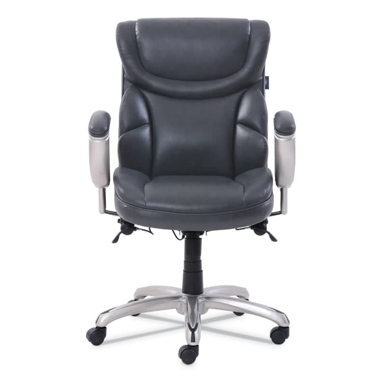 LF PRODUCTS PTE LTD Emerson Task Chair, Supports Up to 300 lb, 18.75" to 21.75" Seat Height, Gray Seat/Back, Silver Base (SRJ49711GRY) thumbnail 2