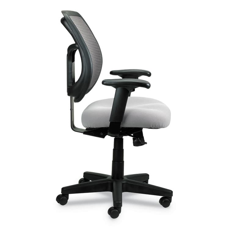 THE RAYNOR GROUP, . Apollo Mid-Back Mesh Chair, 18.1" to 21.7" Seat Height, Silver Seat, Silver Back, Black Base (EUTMT9400SR) thumbnail 4