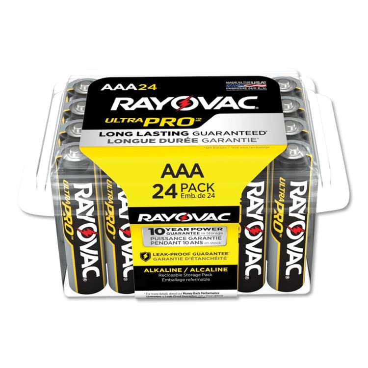 RAY-O-VAC Ultra Pro Alkaline AAA Batteries, 24/Pack (RAYALAAA24PPJ)