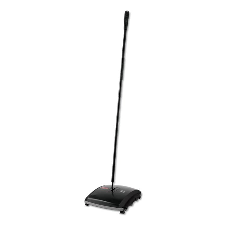RUBBERMAID COMMERCIAL PROD. Dual Action Sweeper, 44" Steel/Plastic Handle, Black/Yellow (RCP421388BLA)