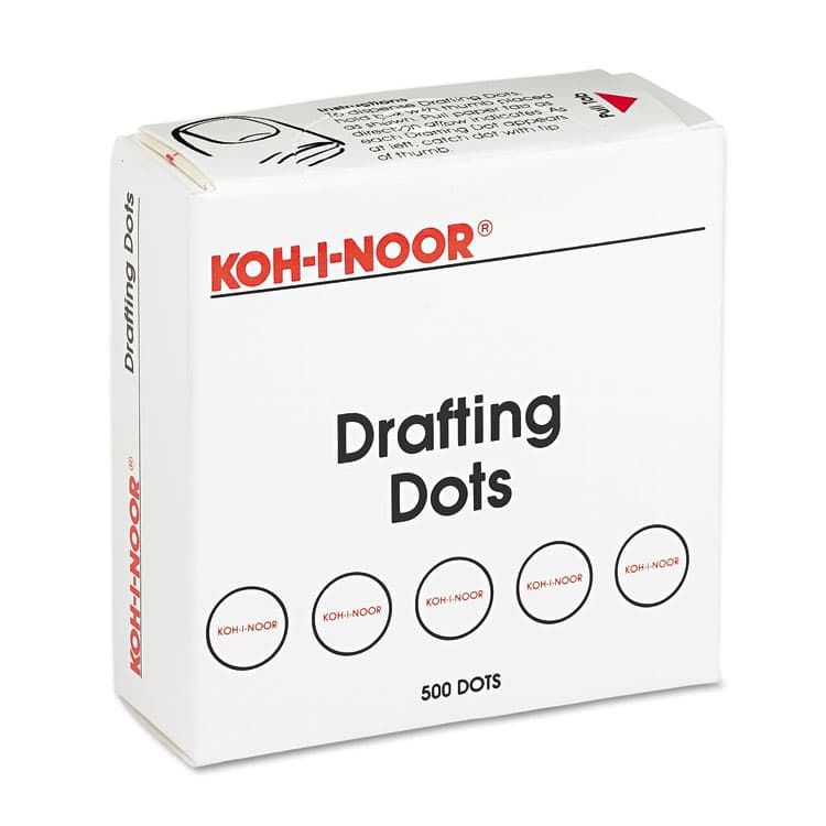 CHARTPAK/PICKETT Adhesive Drafting Dots, 0.88" dia, Dries Clear, 500/Box (KOH25900J01) thumbnail 2