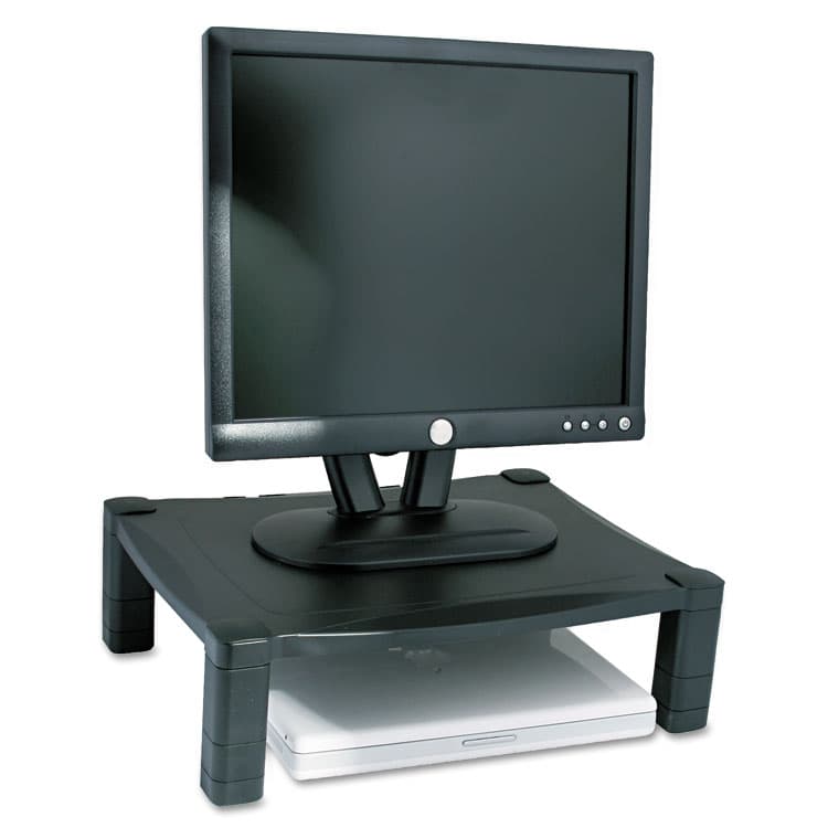 KANTEK . Single-Level Monitor Stand, 17" x 13.25" x 3" to 6.5", Black, Supports 50 lbs (KTKMS400) thumbnail 2