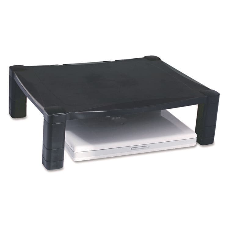 KANTEK . Single-Level Monitor Stand, 17" x 13.25" x 3" to 6.5", Black, Supports 50 lbs (KTKMS400)