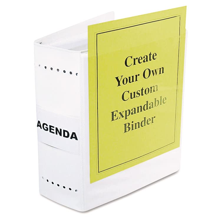 CHARLES LEONARD, VariCap Expandable Binder, 2 Posts, 6" Capacity, 11 x 8.5, White (LEO61605) thumbnail 2