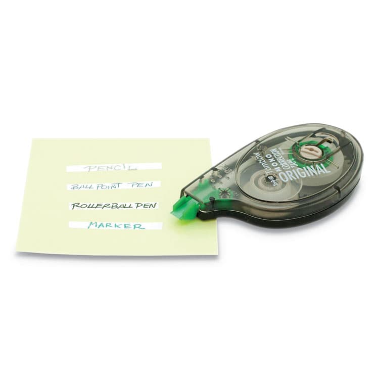 AMERICAN TOMBOW . MONO Original Correction Tape, Non-Refillable, 0.17" x 32.83 ft, White Tape, Translucent Smoke/Green Dispenser (TOM68620) thumbnail 4