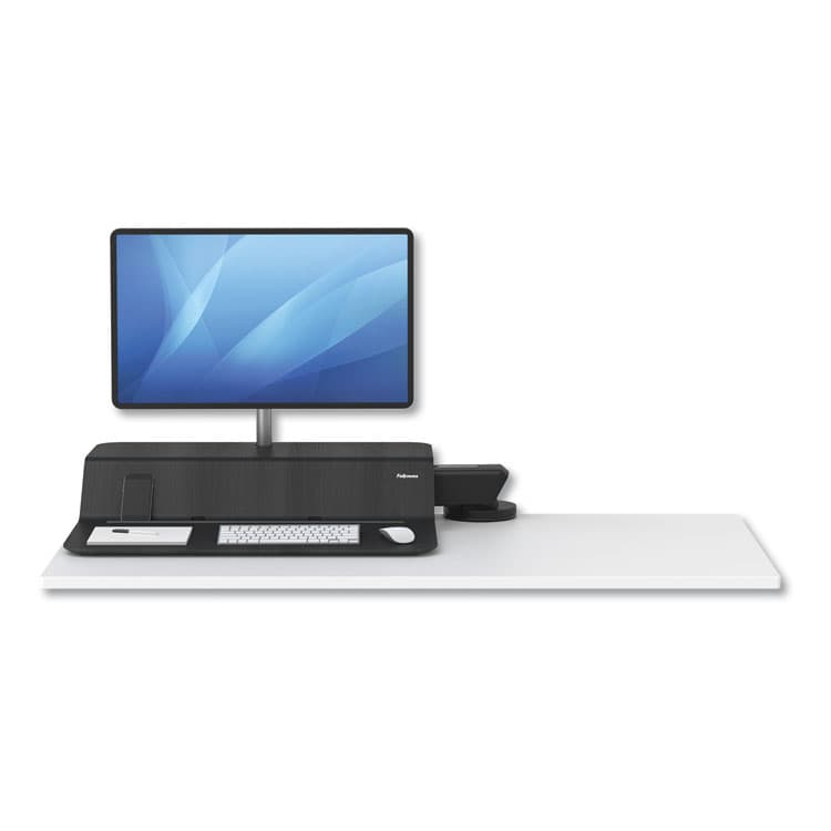 FELLOWES MFG. CO. Lotus RT Sit-Stand Workstation, 48" x 30" x 42.2" to 49.2", Black (FEL8081501) thumbnail 2