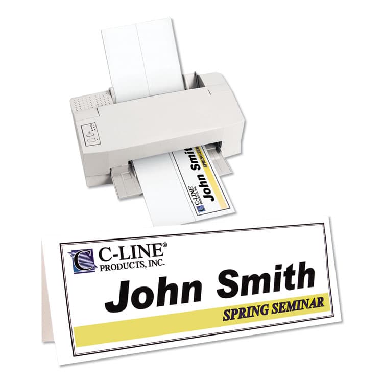 C-LINE PRODUCTS, Scored Tent Cards, 4.25 x 11, White,1 Card/Sheet, 50 Sheets/Box (CLI87517) thumbnail 3