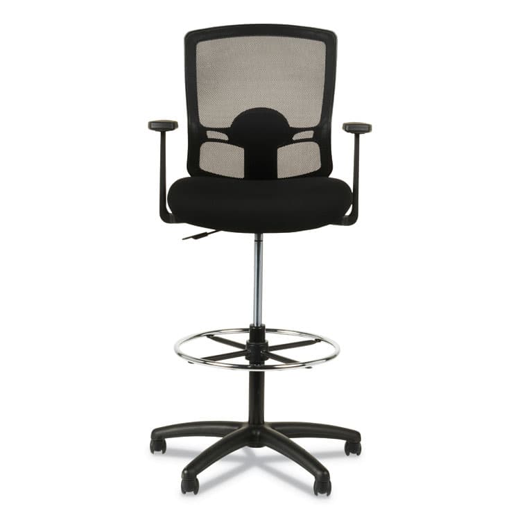 ALERA Alera Etros Series Mesh Stool, Supports Up to 275 lb, 25.19" to 35.23" Seat Height, Black (ALEET4614) thumbnail 2