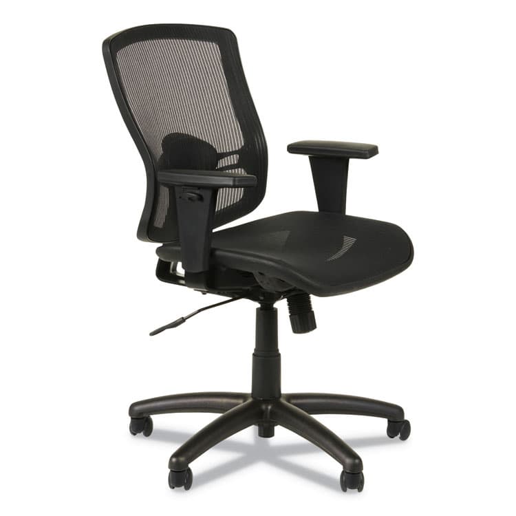 ALERA Alera Etros Series Suspension Mesh Mid-Back Synchro Tilt Chair, Supports Up to 275 lb, 15.74" to 19.68" Seat Height, Black (ALEET4218)