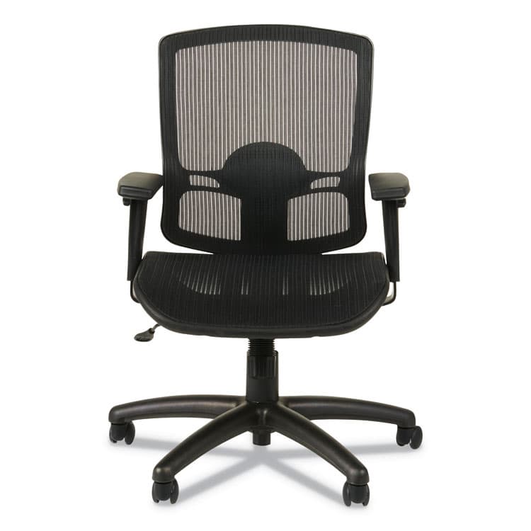 ALERA Alera Etros Series Suspension Mesh Mid-Back Synchro Tilt Chair, Supports Up to 275 lb, 15.74" to 19.68" Seat Height, Black (ALEET4218) thumbnail 4