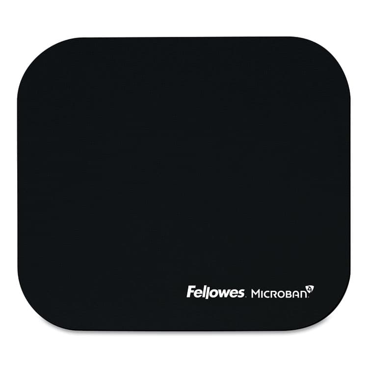 FELLOWES MFG. CO. Mouse Pad with Microban Protection, 9 x 8, Black (FEL5933901)