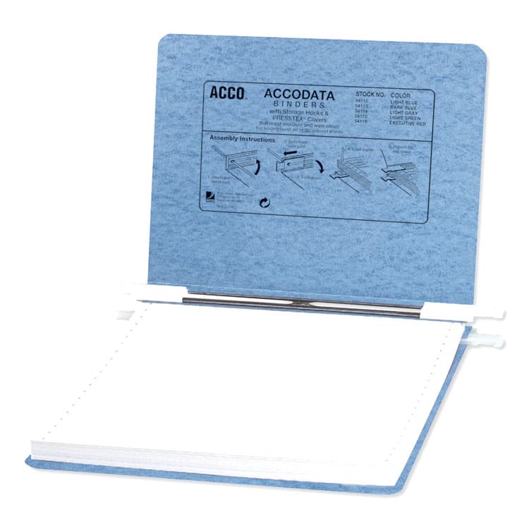 ACCO BRANDS, . PRESSTEX Covers with Storage Hooks, 2 Posts, 6" Capacity, 9.5 x 11, Light Blue (ACC54112)