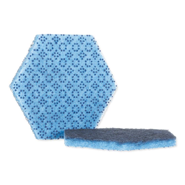 3M/COMMERCIAL TAPE DIV. Low Scratch Scour Pad 2000HEX, 5.75 x 5, Blue, 15/Carton (MMM2000HEX)