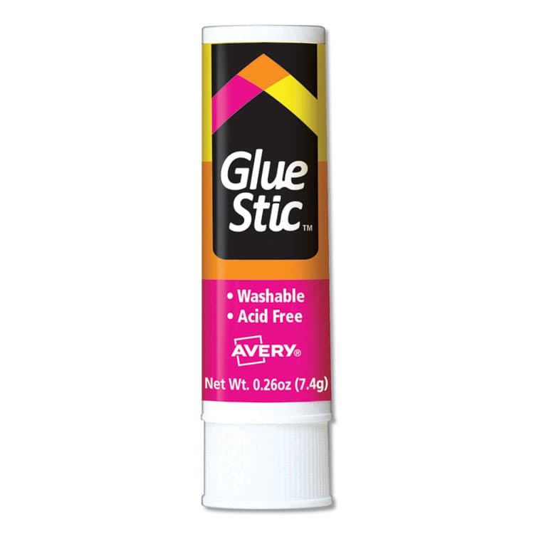 AVERY PRODUCTS CORPORATION Permanent Glue Stic Value Pack, 0.26 oz, Applies White, Dries Clear, 18/Pack (AVE98089) thumbnail 2