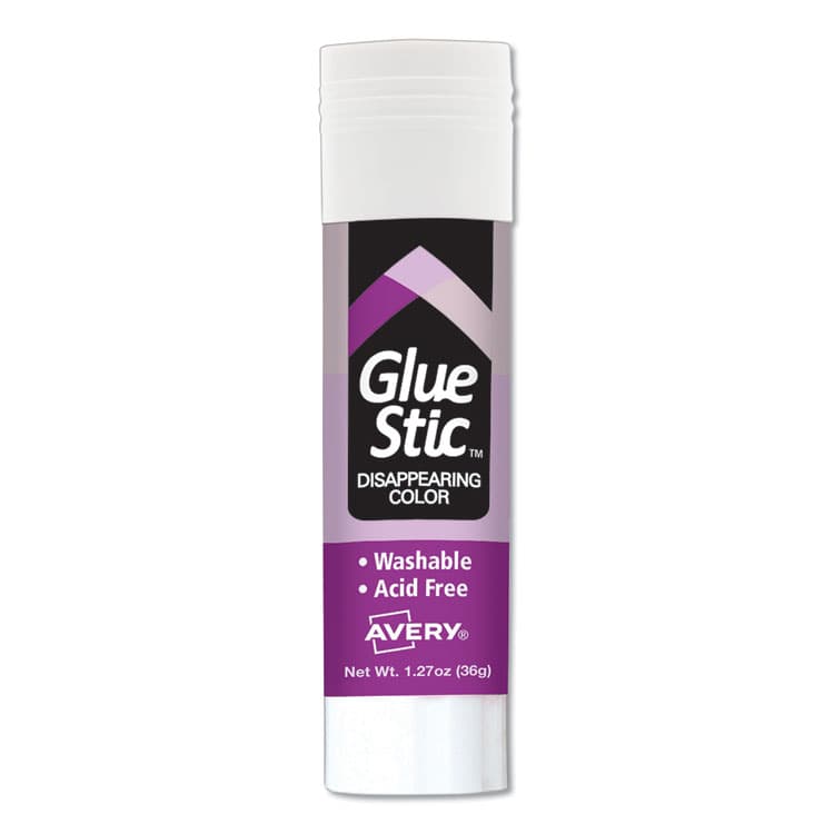 AVERY PRODUCTS CORPORATION Permanent Glue Stic Value Pack, 1.27 oz, Applies Purple, Dries Clear, 6/Pack (AVE98071) thumbnail 2