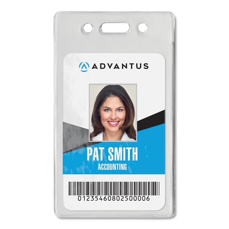 ADVANTUS CORPORATION Proximity ID Badge Holders, Vertical, Clear 2.68" x 4.38" Holder, 2.38" x 3.63" Insert, 50/Pack (AVT75451) thumbnail 3