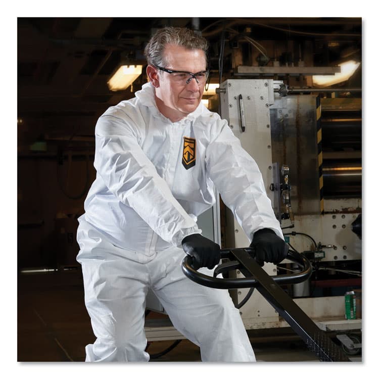 KIMBERLY-CLARK PROFESSIONAL A80 Elastic-Cuff Hood and Boot Coveralls, X-Large, White, 12/Carton (ANS45664) thumbnail 2